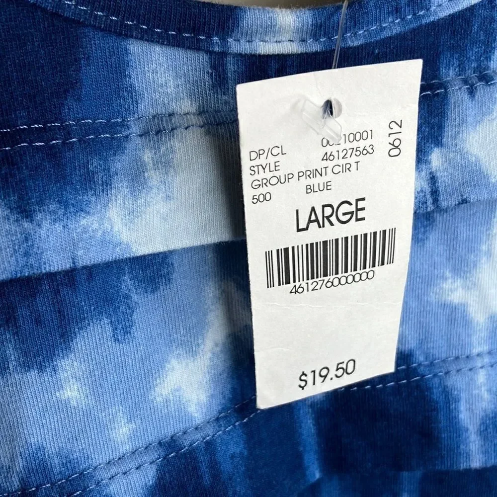 NWT WET SEAL L Tie Dye Tiered Top